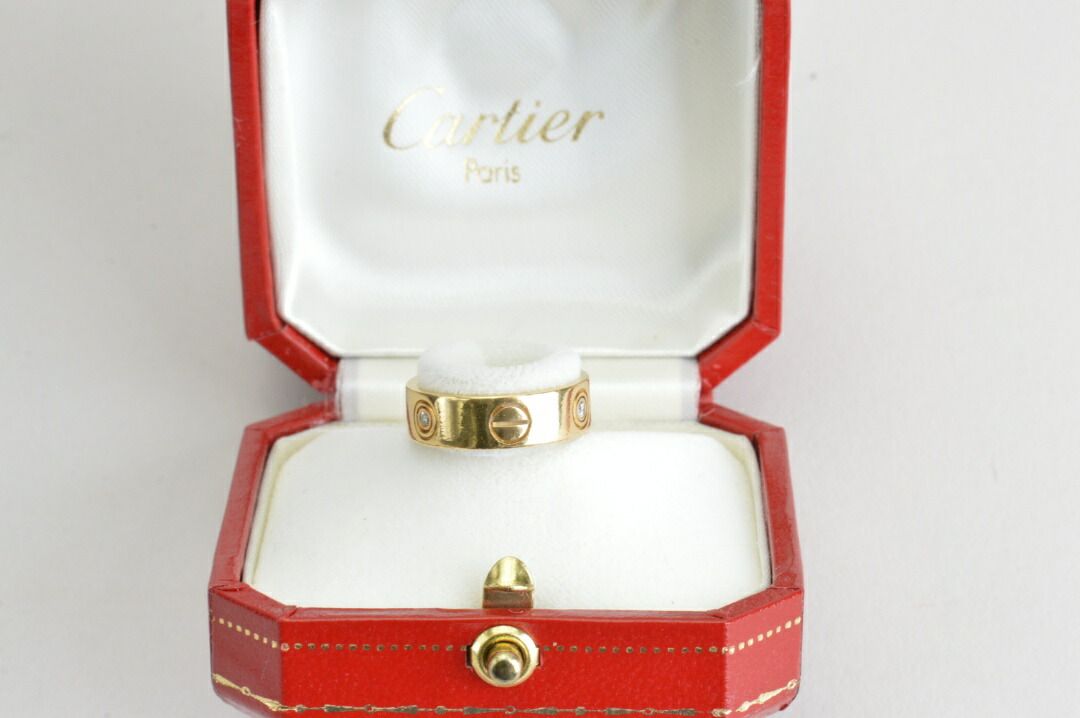 Cartier Ring 3P K18Yg 750 6.6G 9.5 #50 F-Ya1258