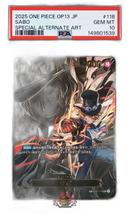 One -Piece Card Game Sp Psa10 Op13-118