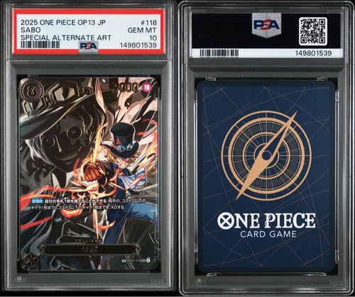 One -Piece Card Game Sp Psa10 Op13-118