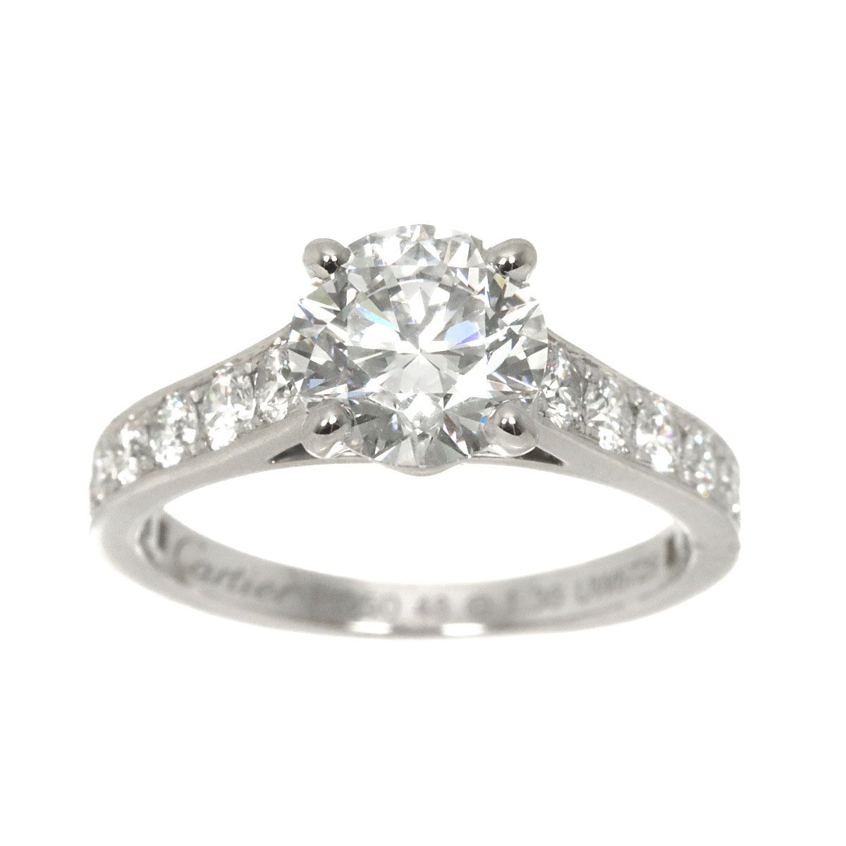Cartier Ring 1895 #48 1.36Ct D/Vvs2/3Ex Pt Solitaire 90323667