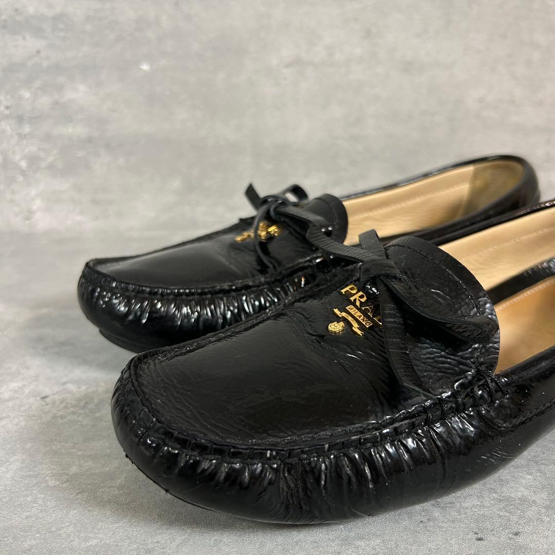 Prada Loafers Leather Shoes 22.5
