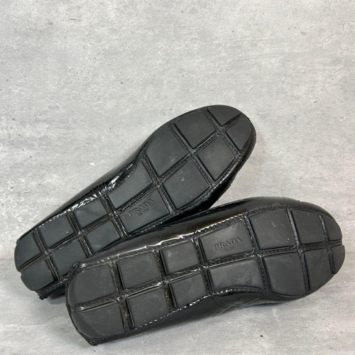 Prada Loafers Leather Shoes 22.5