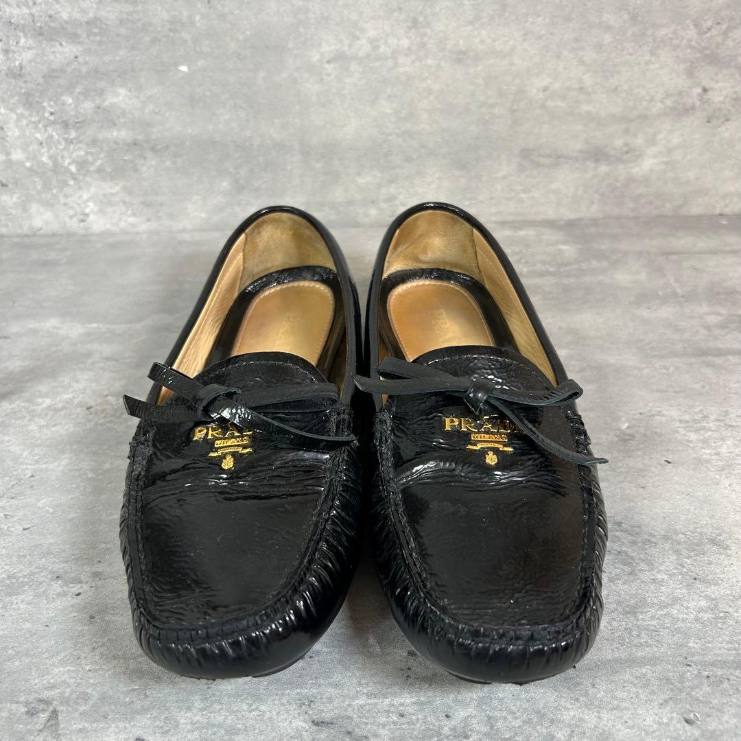 Prada Loafers Leather Shoes 22.5