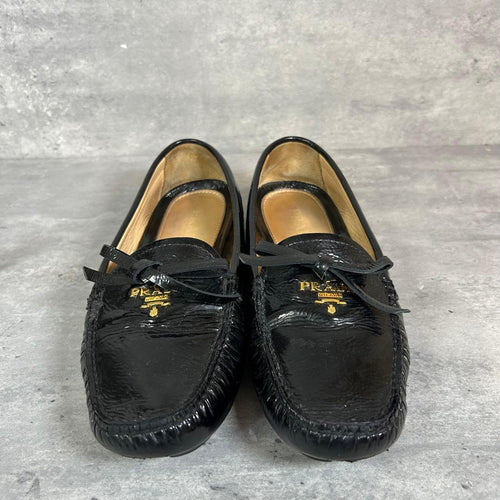 Prada Loafers Leather Shoes 22.5