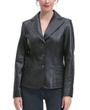 Jumper Blouson Bgsd Womens Norah Leather Blazer Jacket Black