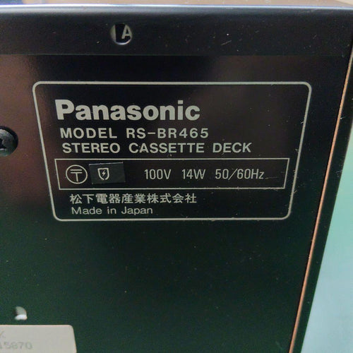 Panasonic Cd, Md Cassette Decks Stereo Deck Rs-Br465