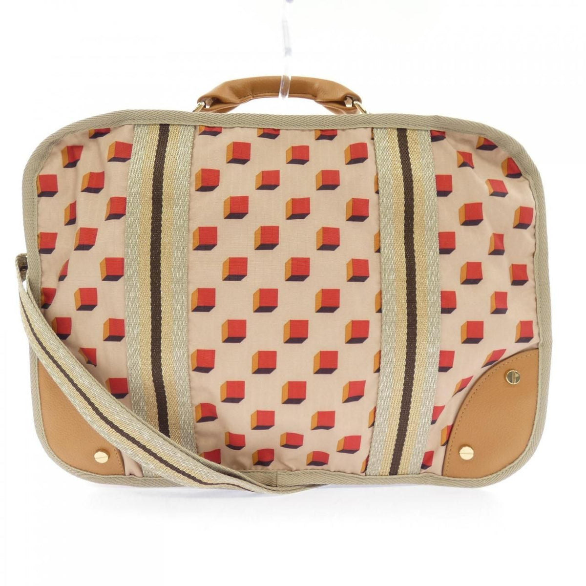 lesportsac beige handbag rear view