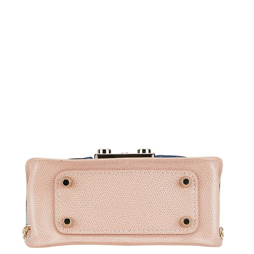 furla pink shoulder bag rear view