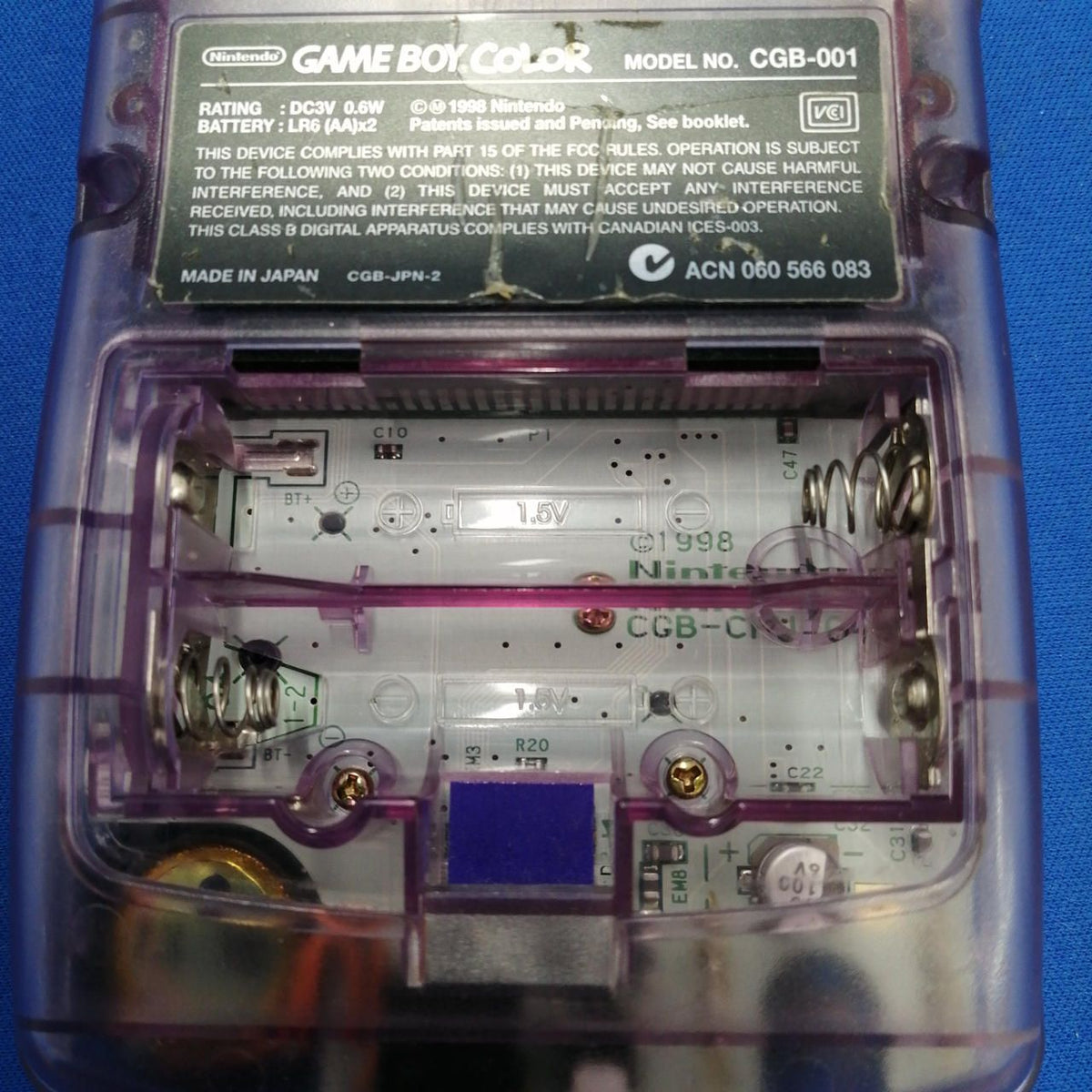 nintendo cgb-001 handheld console condition details