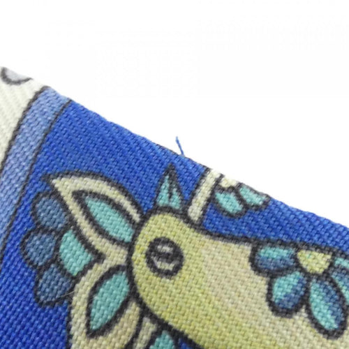 hermes blue scarf side view