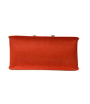 furla orange shoulder bag side view