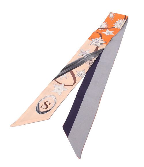 christian dior orange scarf front view