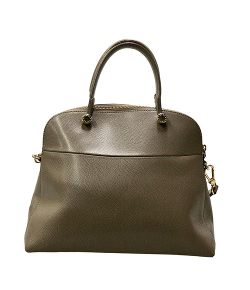 furla grey shoulder bag front view
