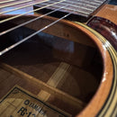 yamaha fg-130 green acoustic guitar side view