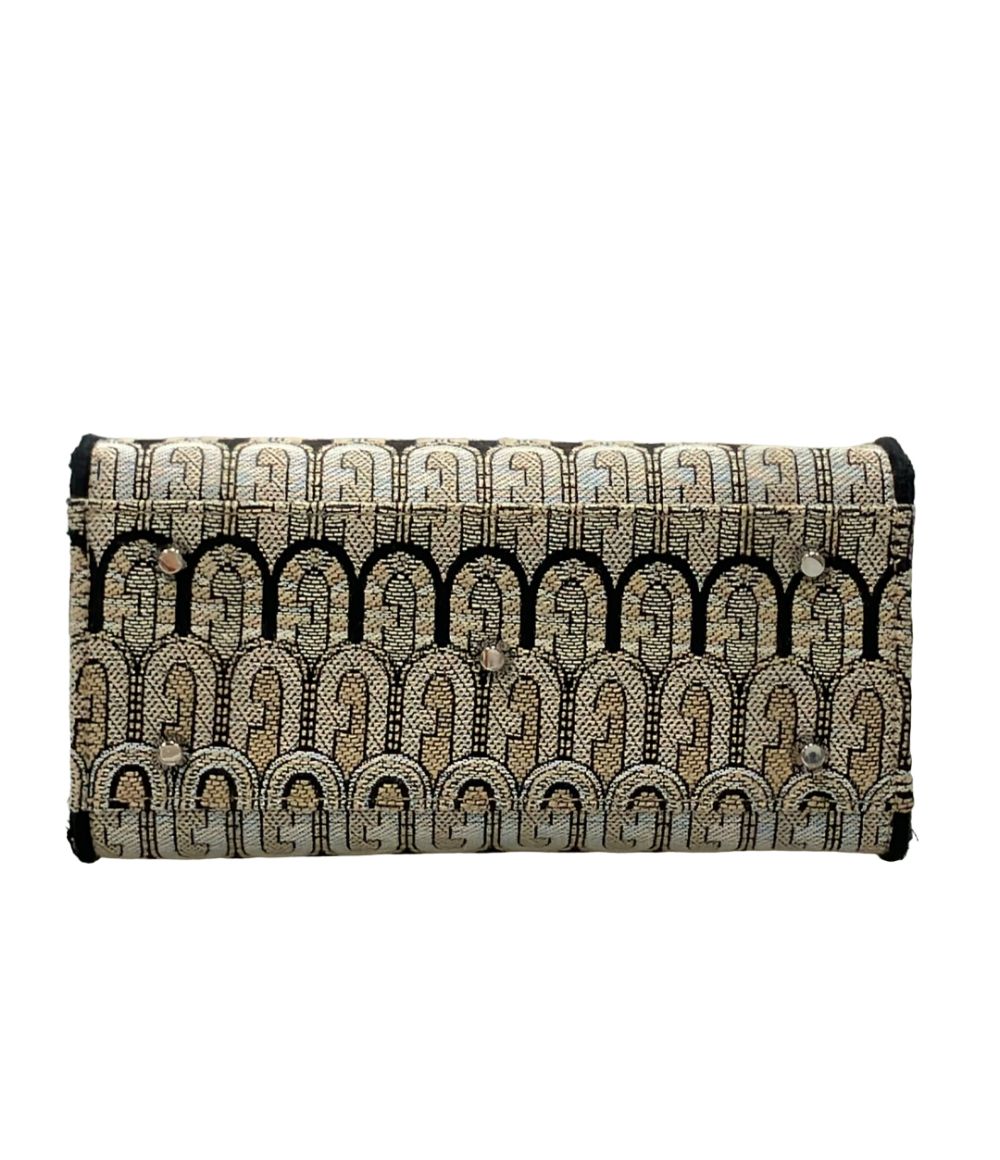 furla beige shoulder bag side view