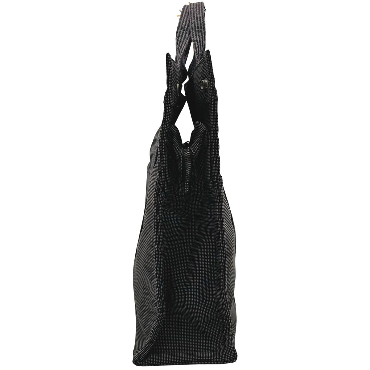 hermes grey tote bag side view