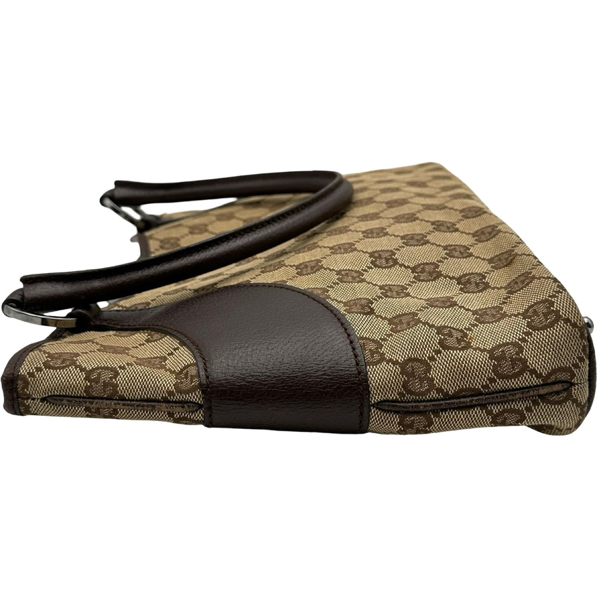 gucci beige handbag side view