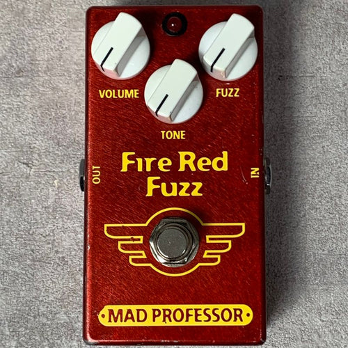 red guitar effector front view