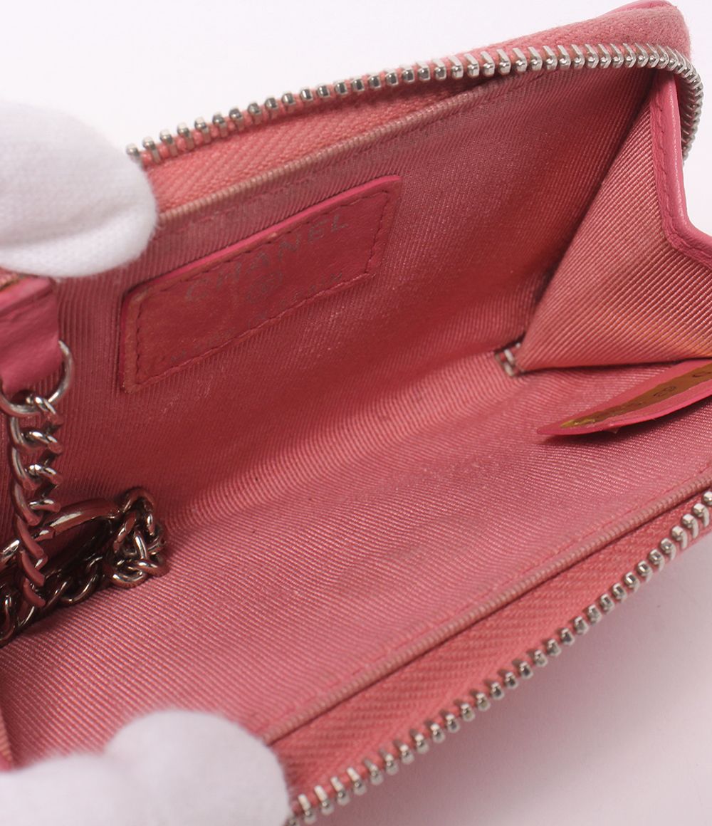 chanel ap0221 pink coin purse interior details