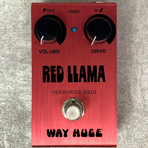 red guitar effector front view