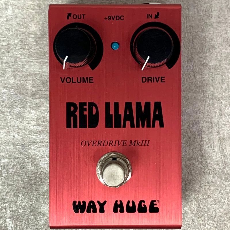 red guitar effector front view