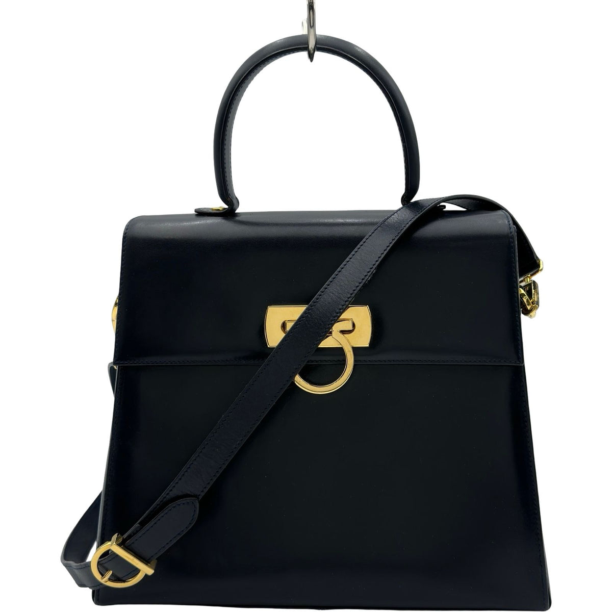 salvatore ferragamo navy handbag