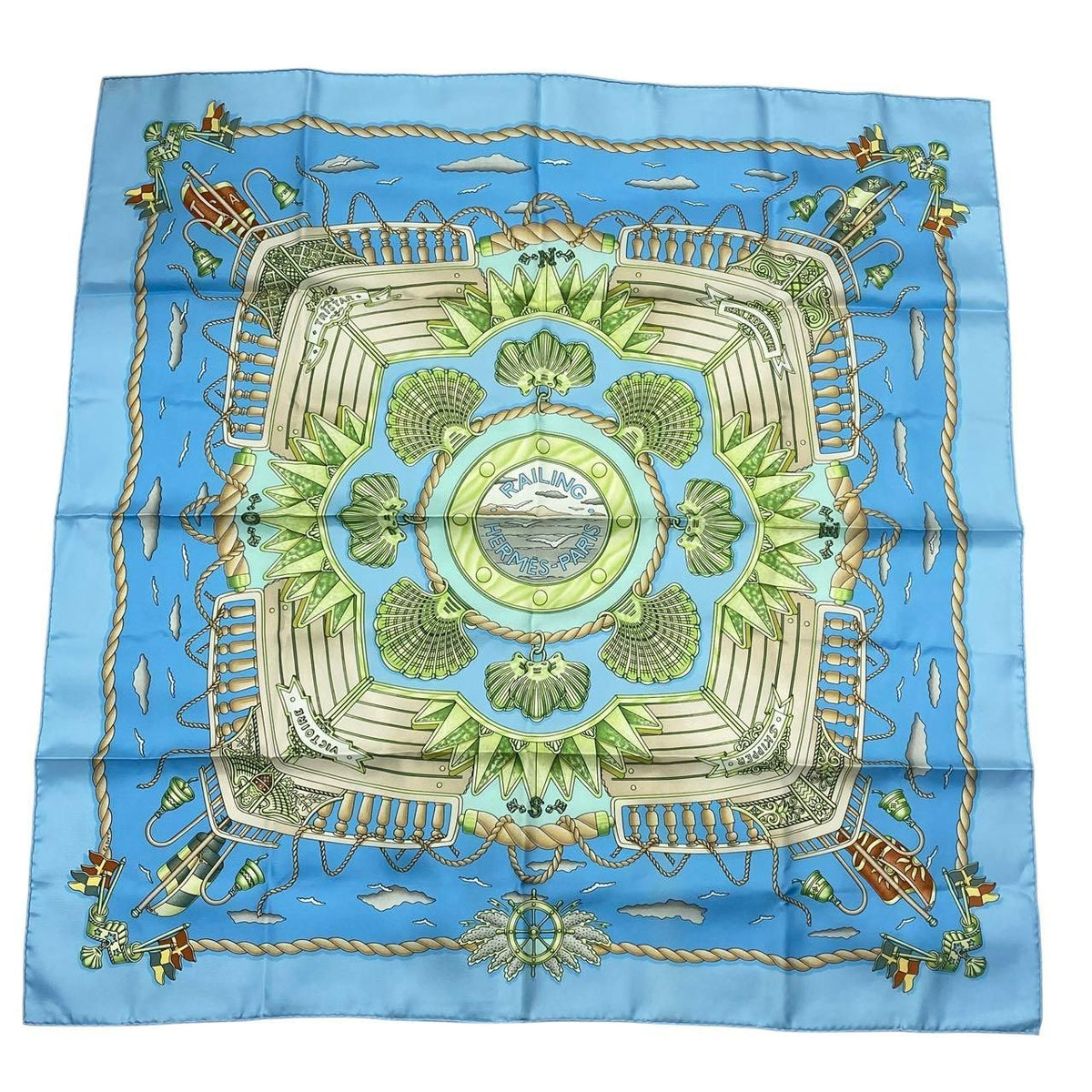 hermes scarf front view