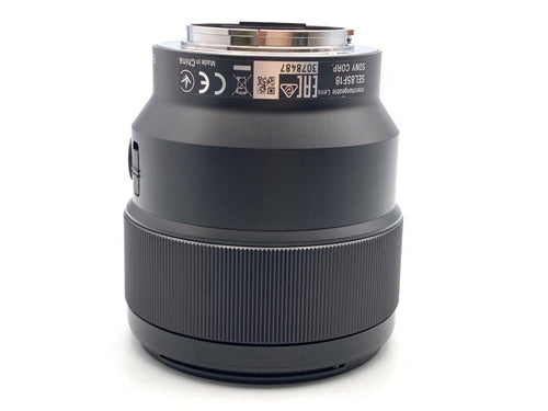 sony sel85f18 lens front view