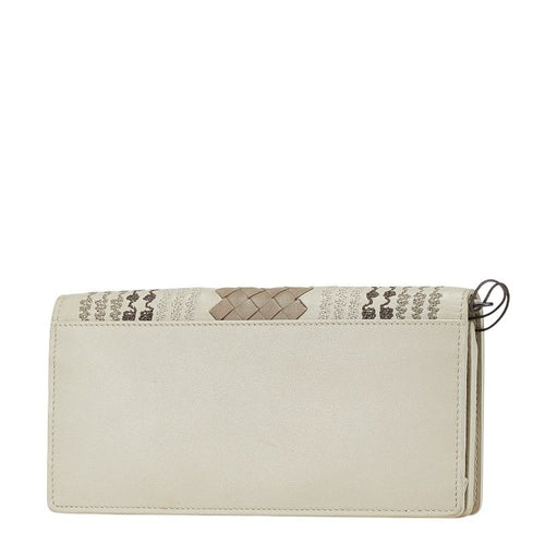 bottega veneta beige wallet front view