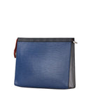 louis vuitton m62912 navy pouch / clutch front view