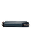 hermes navy coin purse rear view