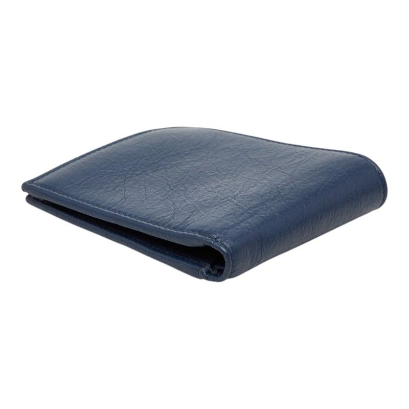 balenciaga navy wallet side view