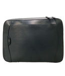pelle morbida navy briefcase