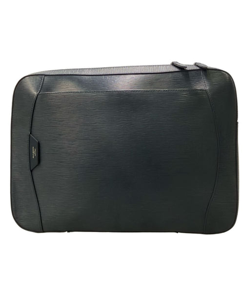 pelle morbida navy briefcase