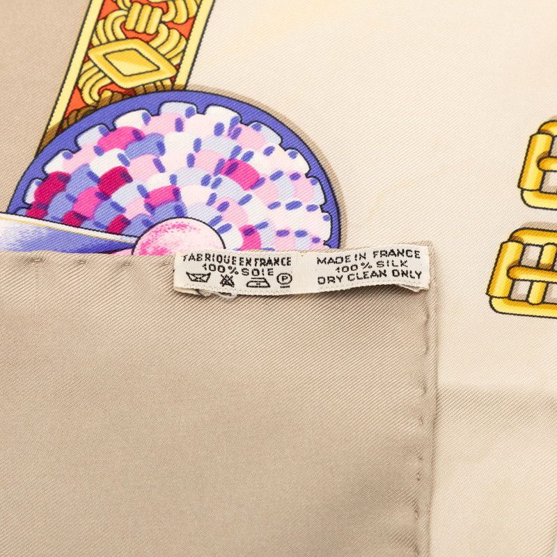 hermes grey scarf markings and labels