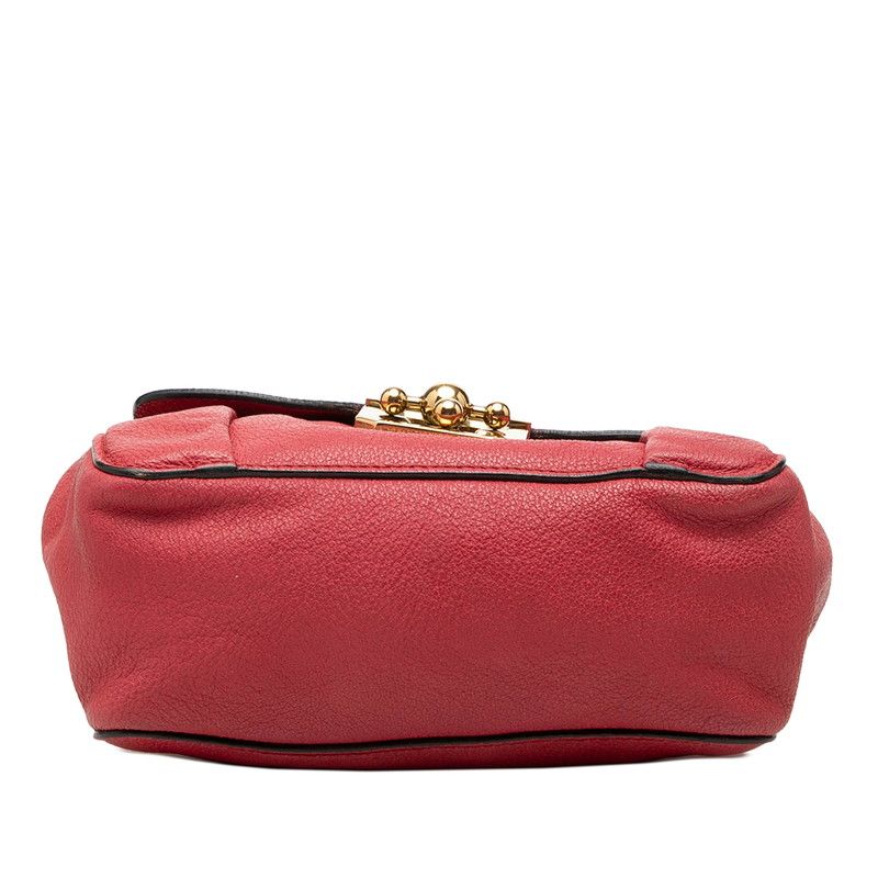 chloe pink shoulder bag rear view