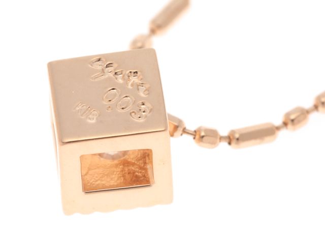 agete pink necklace markings and labels