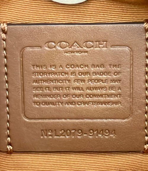 coach 91494 beige shoulder bag condition details