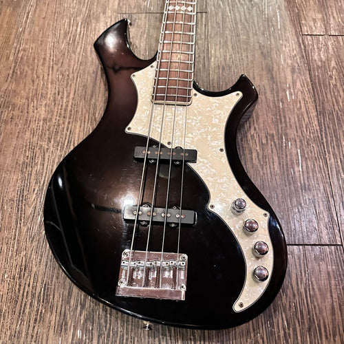 esp g-rf-62 black bass guitar side view