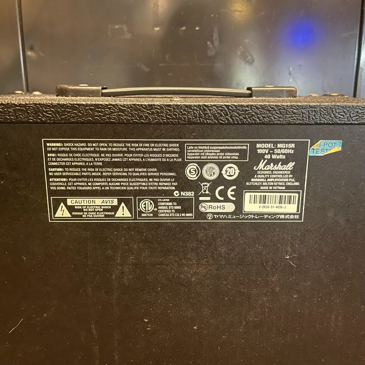 marshall mg15r black amplifier accessories included