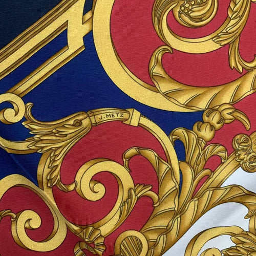 hermes navy scarf condition details