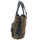 bvlgari beige handbag side view
