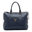 prada 1ba063 navy handbag front view