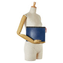 louis vuitton m62912 navy pouch / clutch interior details
