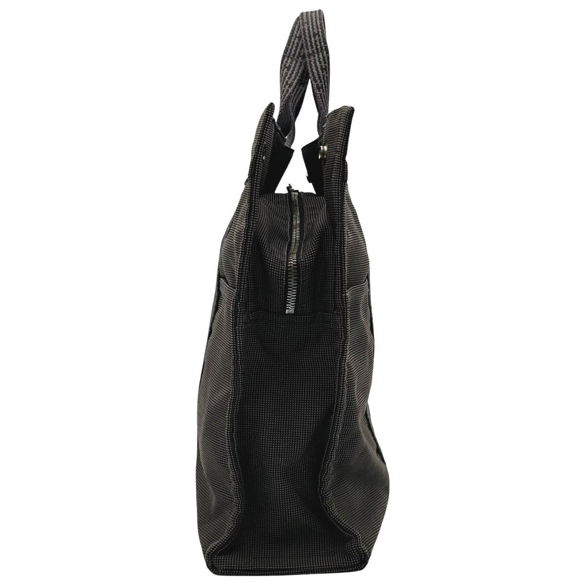 hermes grey tote bag side view