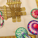 hermes grey scarf interior details