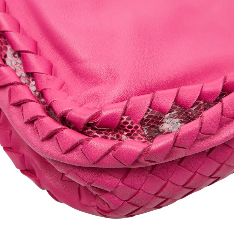 bottega veneta pink shoulder bag interior details