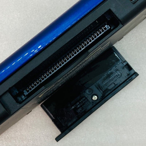 nintendo usg-001 black / blue handheld console markings and labels