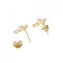 star jewelry earrings rear view