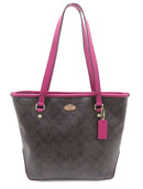 coach pink tote bag